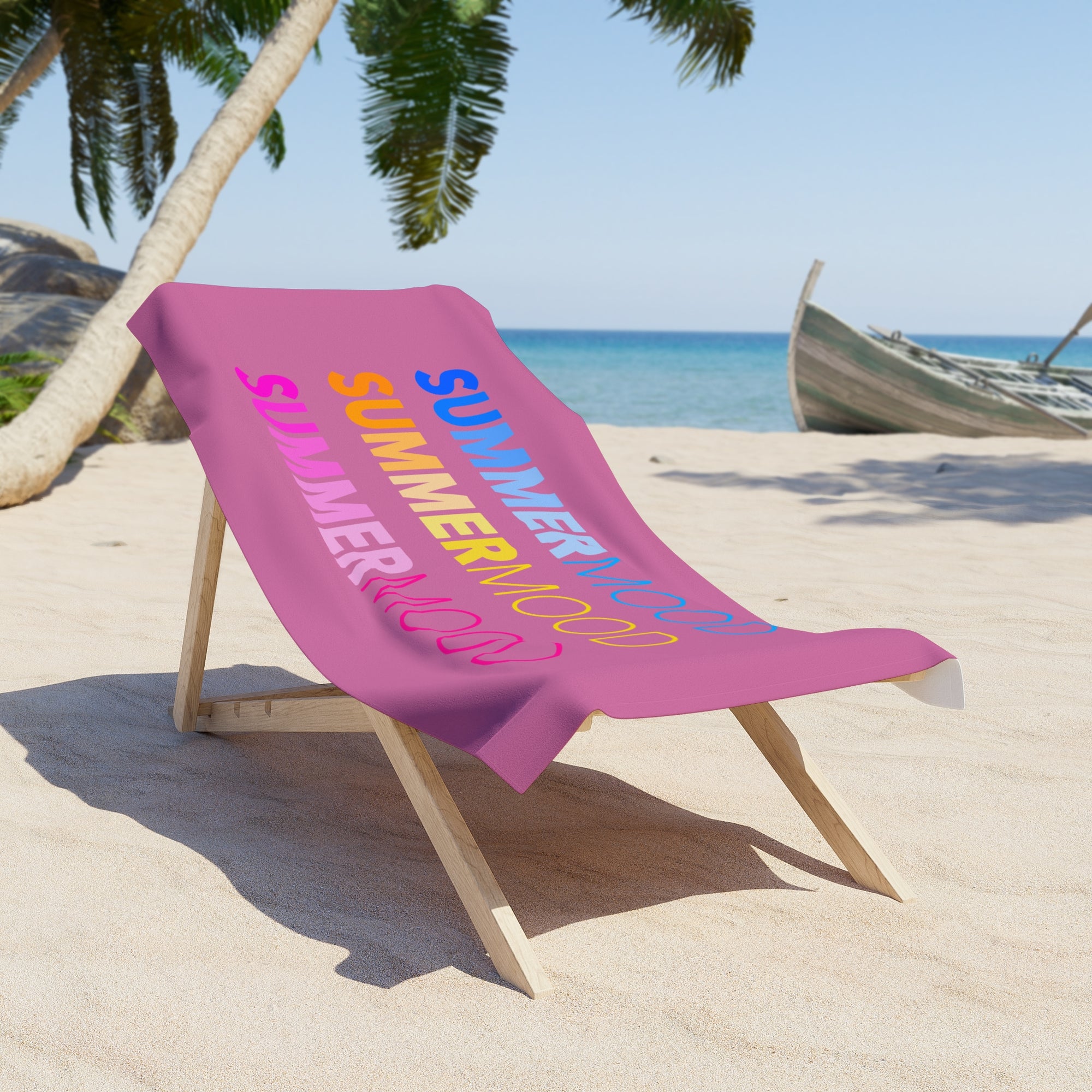 Summer Mood Beach Towel | Pink