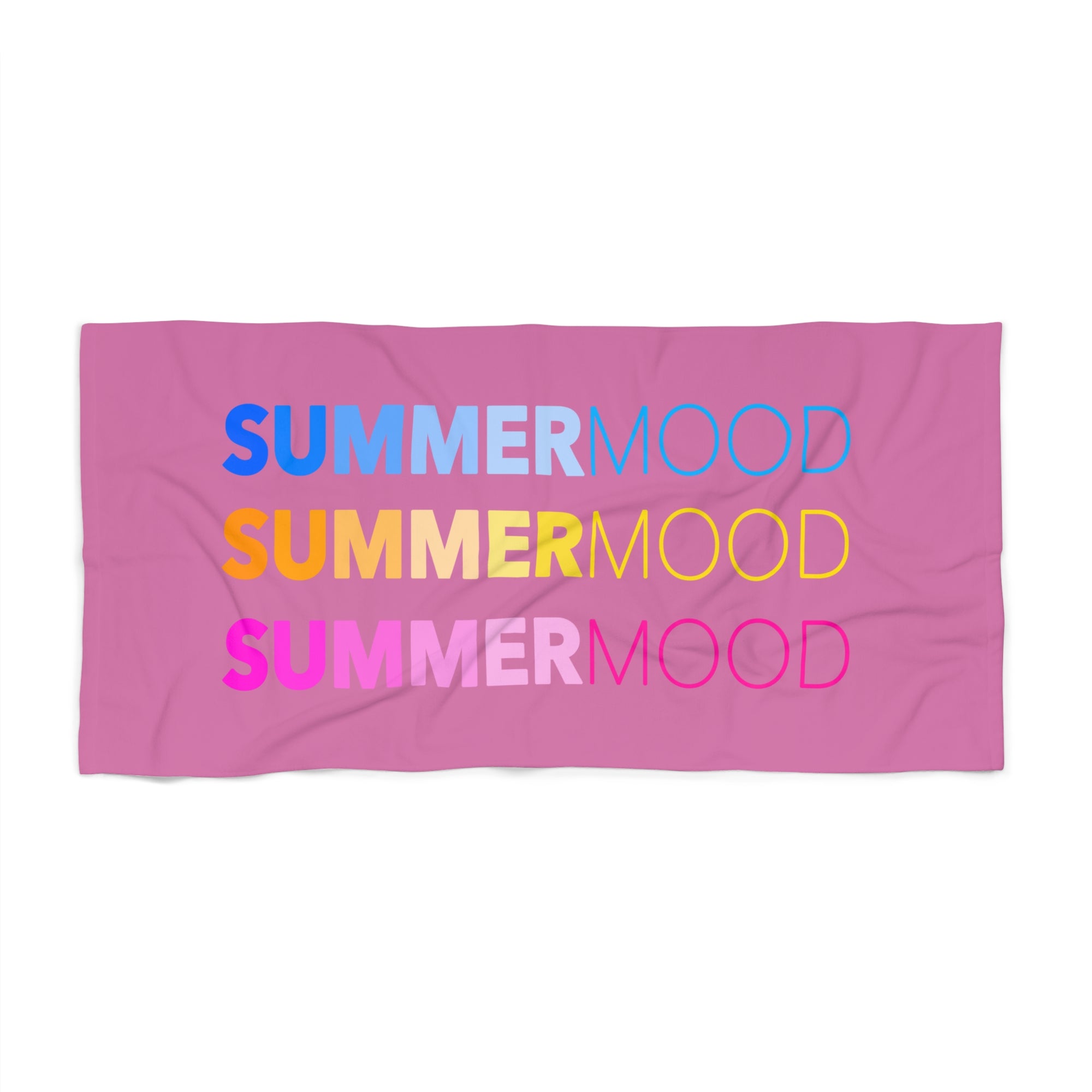 Summer Mood Beach Towel | Pink