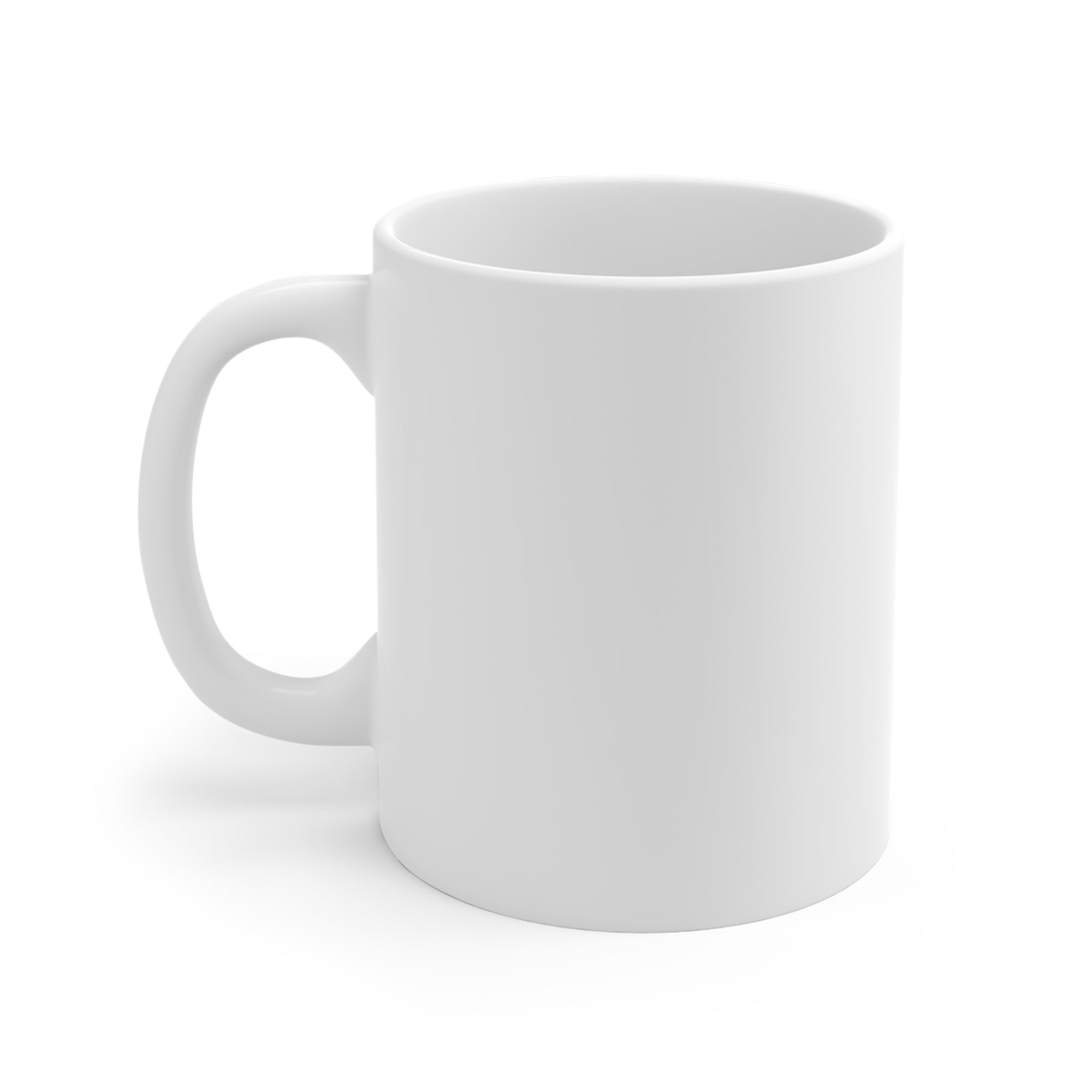 White ceramic mug with colorful “SUMMER MOOD” print