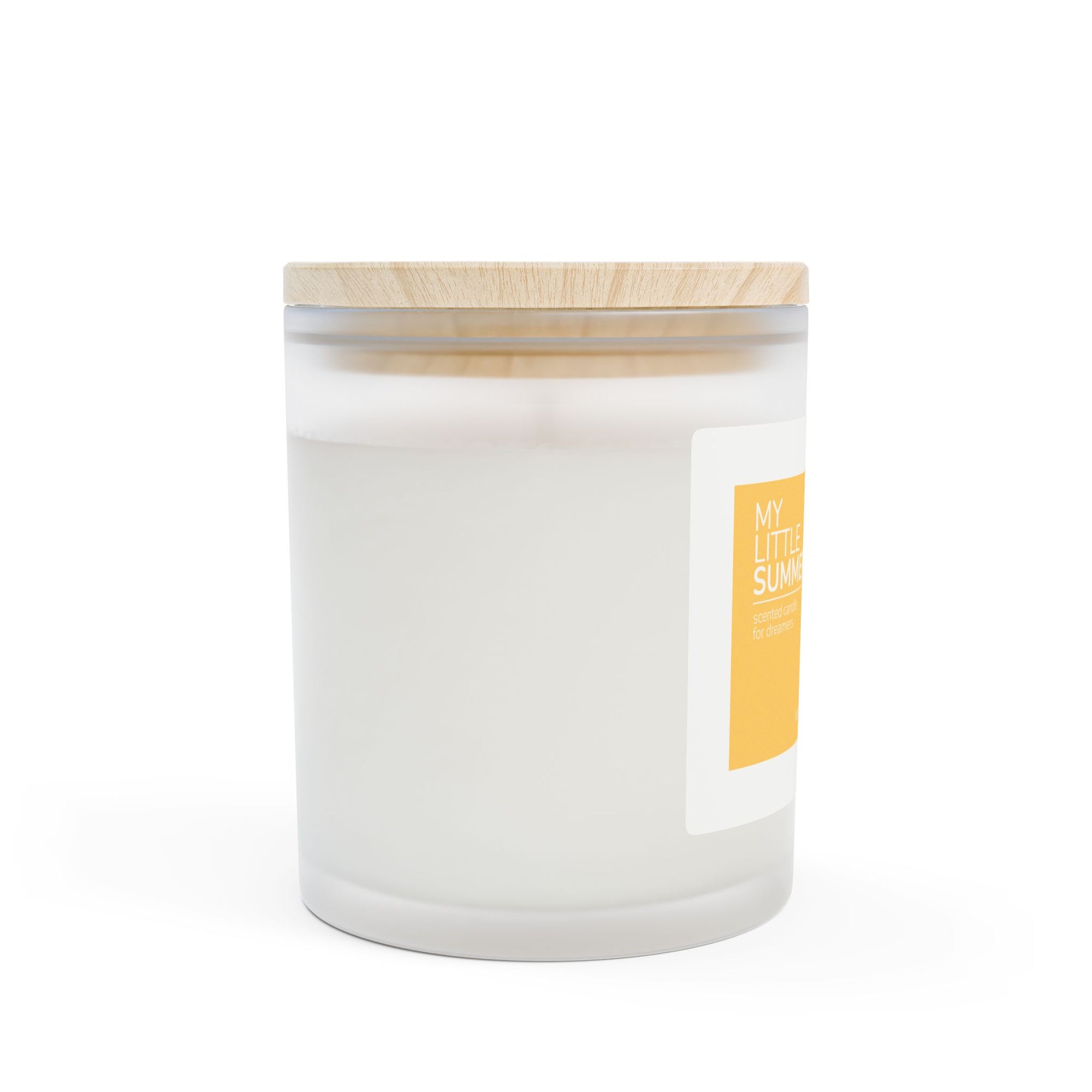 Yellow My Little Summer candle by Atelier Formosa with starfish illustration 