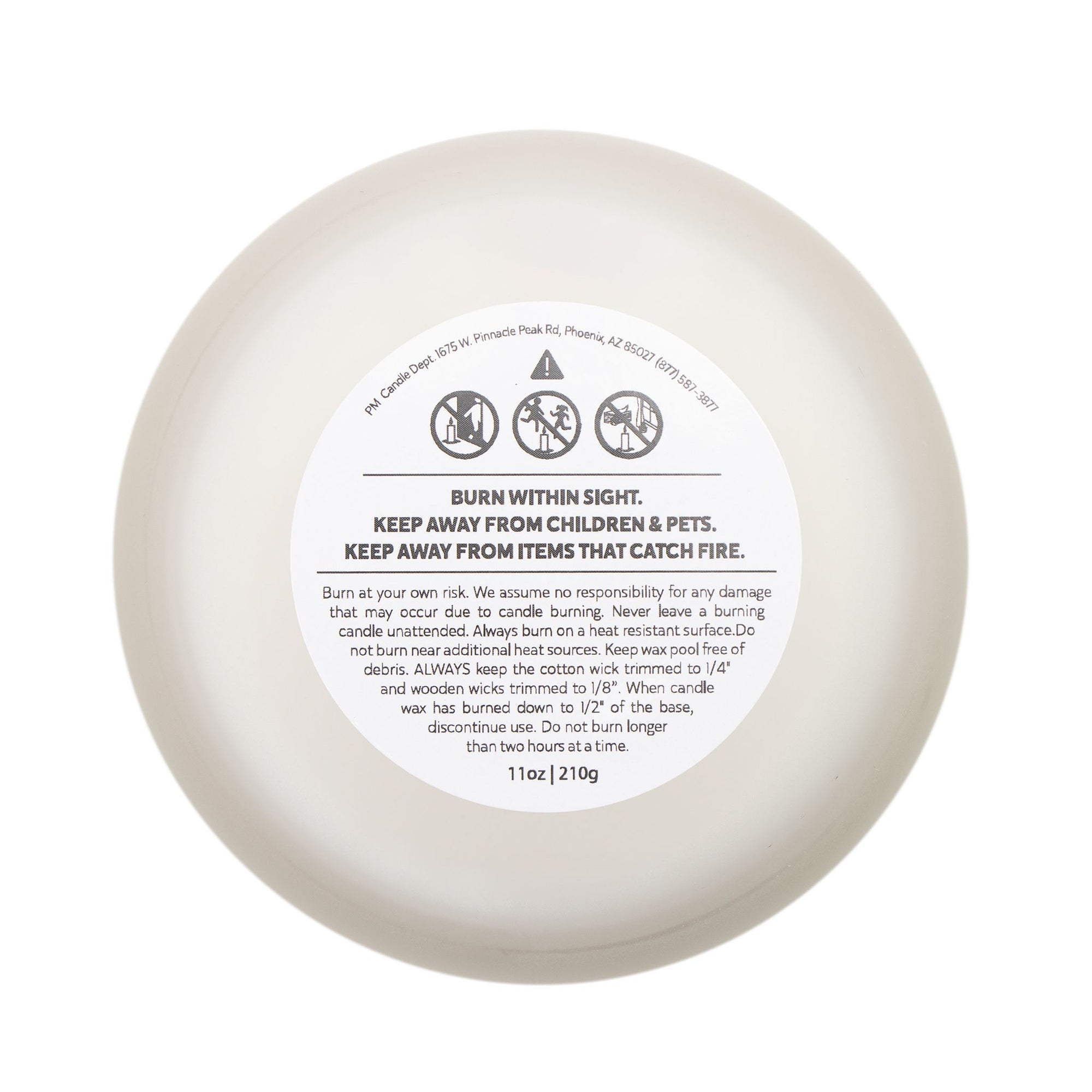Caution & advice Yellow My Little Summer candle by Atelier Formosa with starfish illustration 
