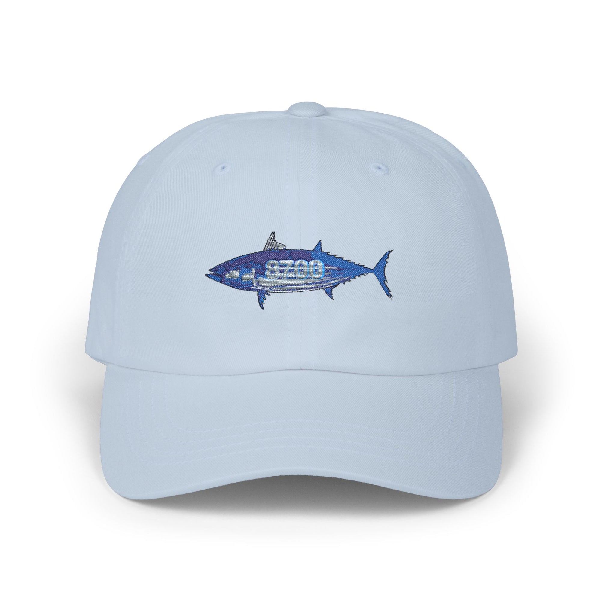 The ocean's favorite blue cap – embroidered tuna & summer vibes