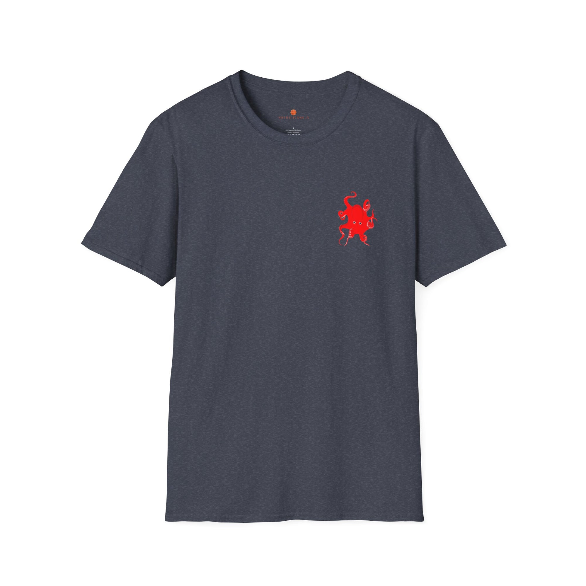 red octopus  t-shirt directly from the sea to your dressing