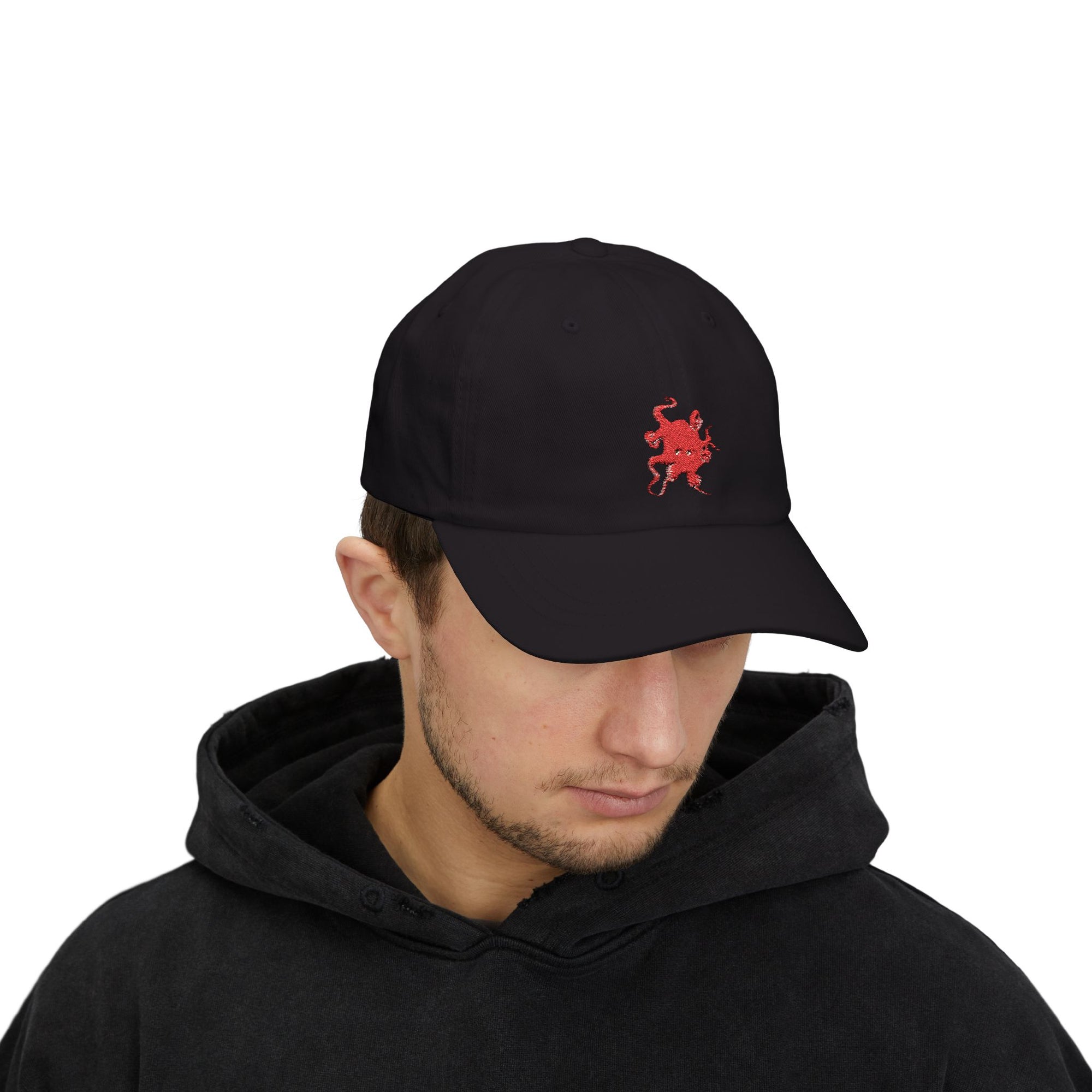 Black cap summer mood for men embroidery octopus 