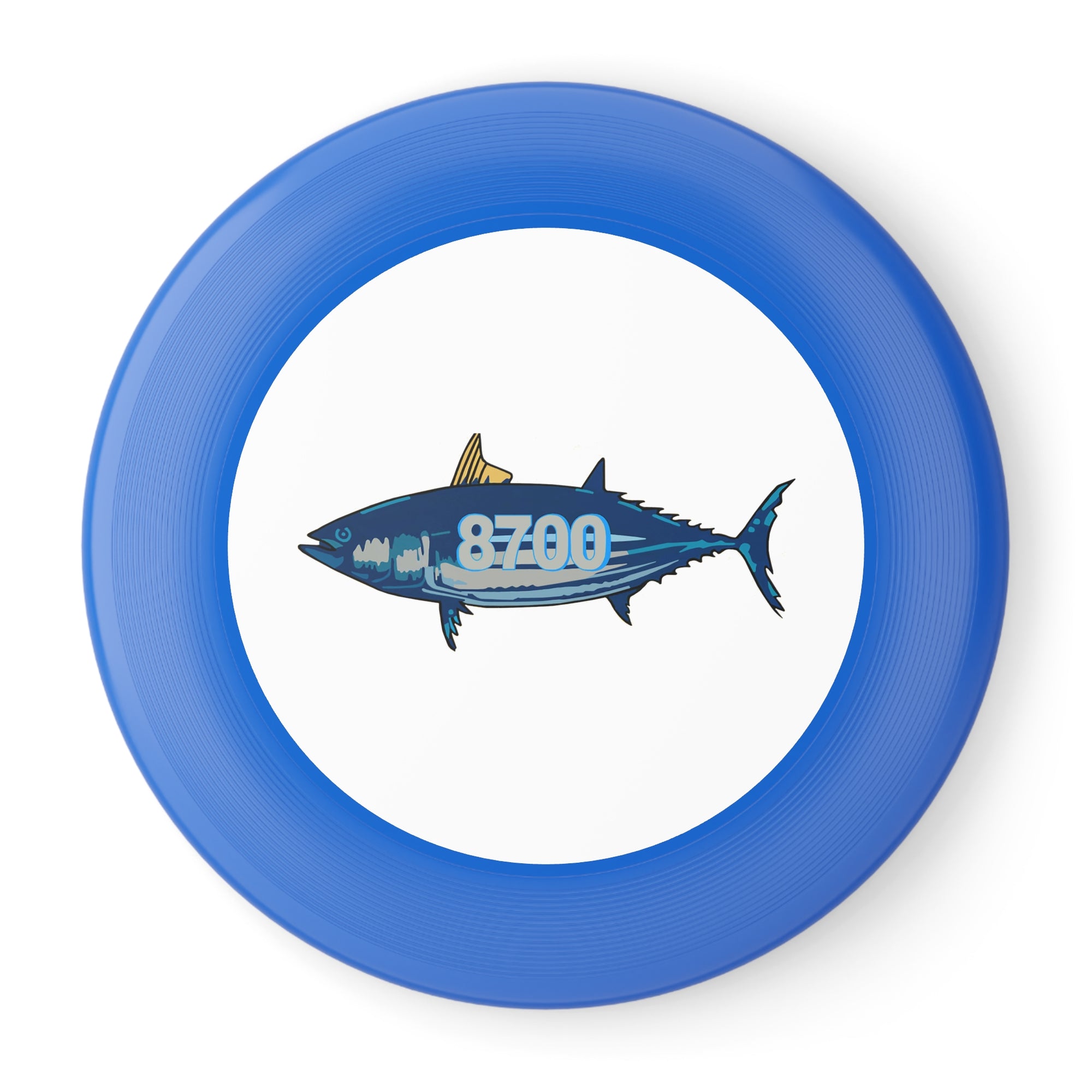 the modern tuna is flying with your freesbee on the beach