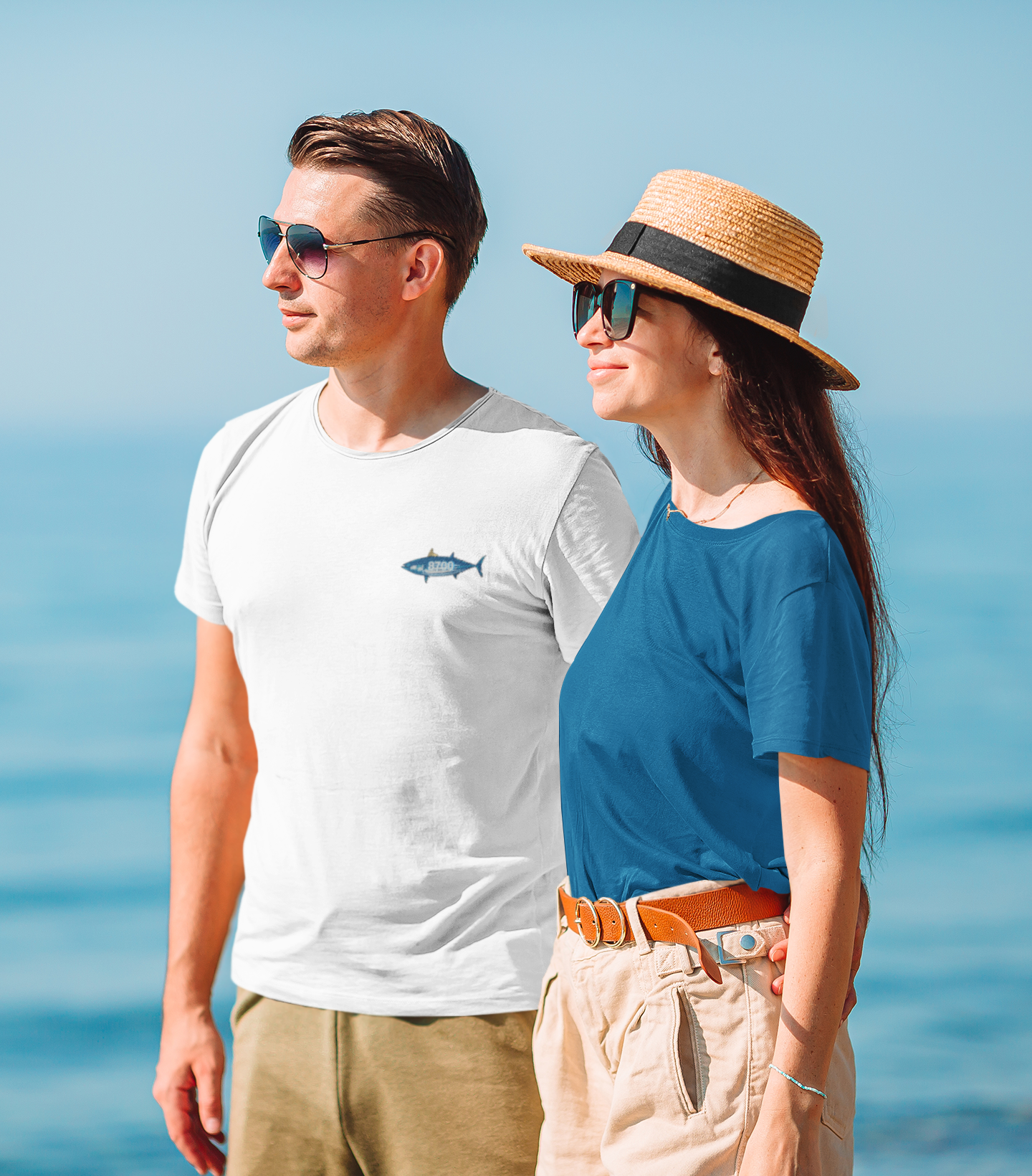 Two souls, one breeze, and the ocean behind – dressed in Formosa to match the vibe, not just the weather
