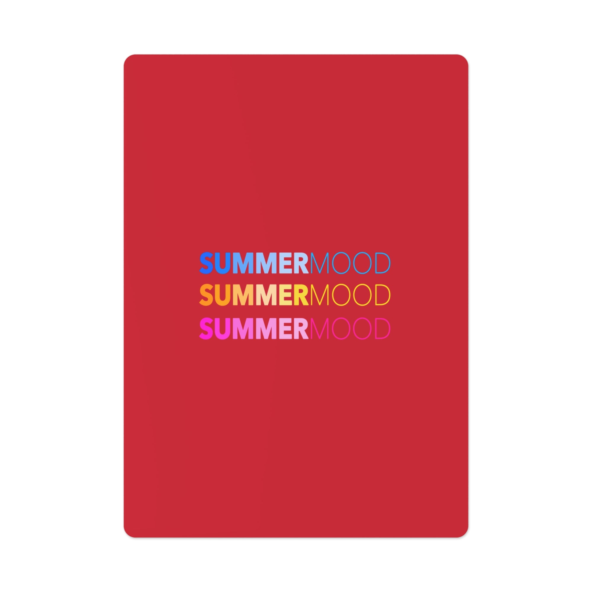 red summer mood cards for poker and other games 